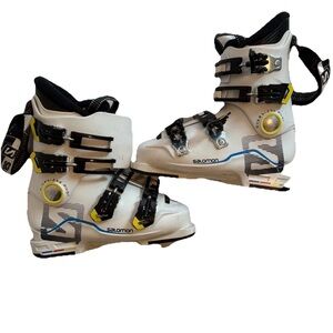 Salomon X Max 60T Ski Boots 24.5 Oversized Pivot Youth/Junior White Black